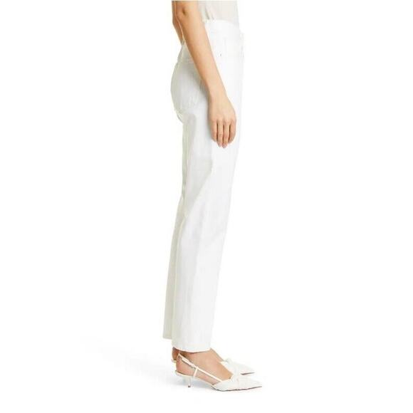 Goldsign Women White Denim Calla Casual Relaxed Straight Leg Jeans Size 27 - Picture 3 of 8